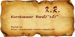 Kornhauser Renátó névjegykártya